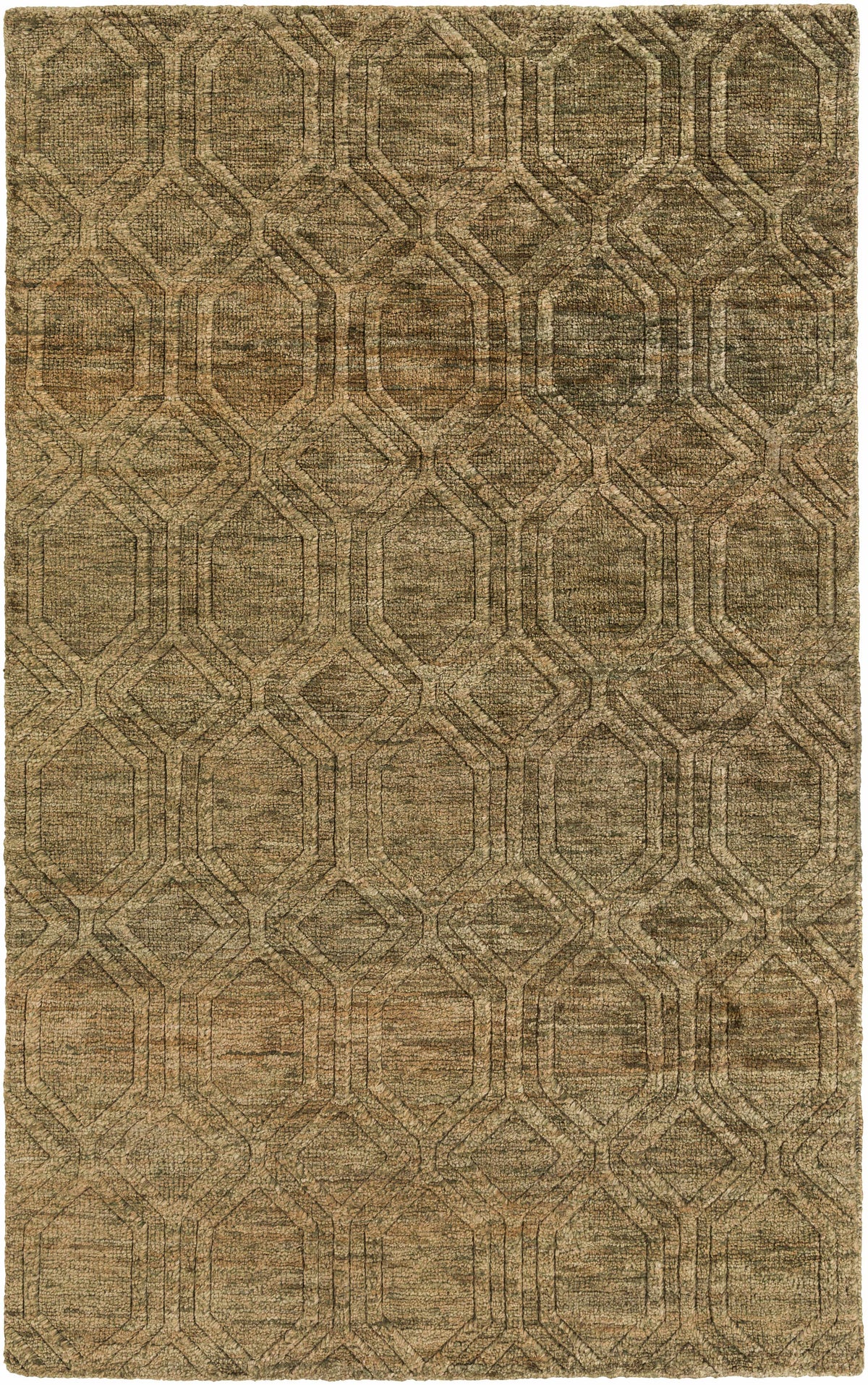 Olive Hand Knotted 100% Jute Traditional Rectangle Handmade rug, Indoor use only, no fringe, non-washable. runner also available
