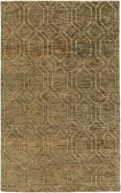 Olive Hand Knotted 100% Jute Traditional Rectangle Handmade rug, Indoor use only, no fringe, non-washable. runner also available