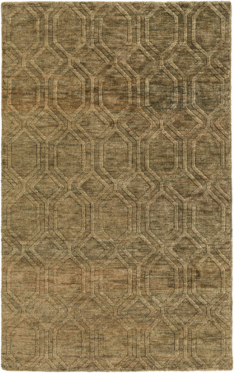 Olive Hand Knotted 100% Jute Traditional Rectangle Handmade rug, Indoor use only, no fringe, non-washable. runner also available