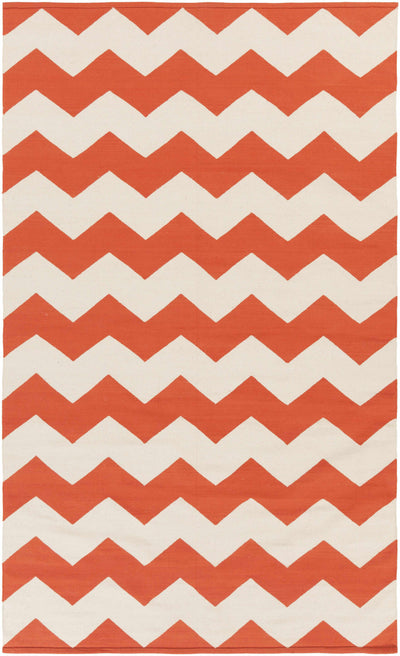 Coral Hand Woven 100% Cotton Modern Rectangle Handmade rug, Indoor use only, no fringe, non-washable.