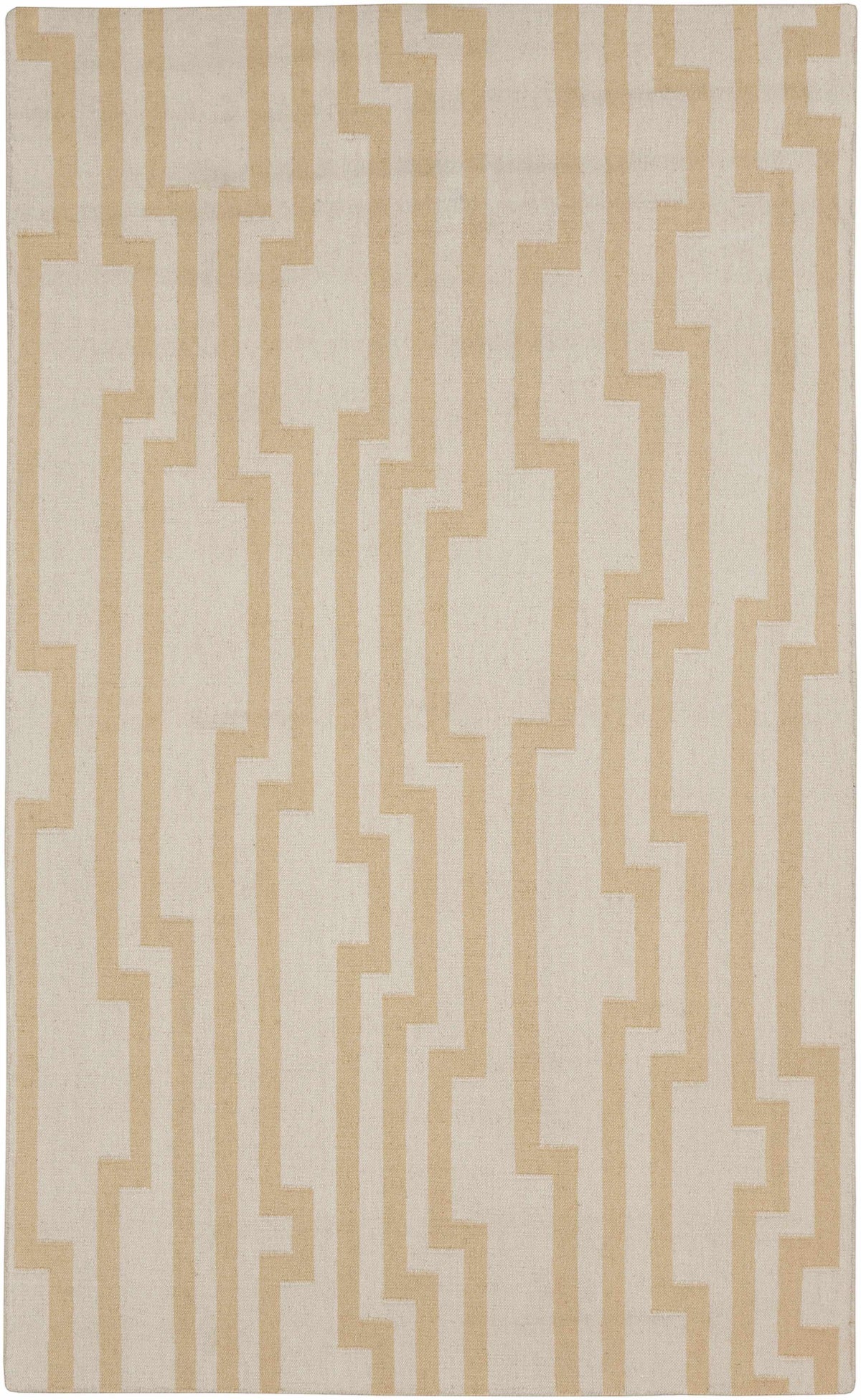 Tan Hand Woven 100% Wool Modern Rectangle Handmade rug, Indoor use only, no fringe, non-washable. runner also available