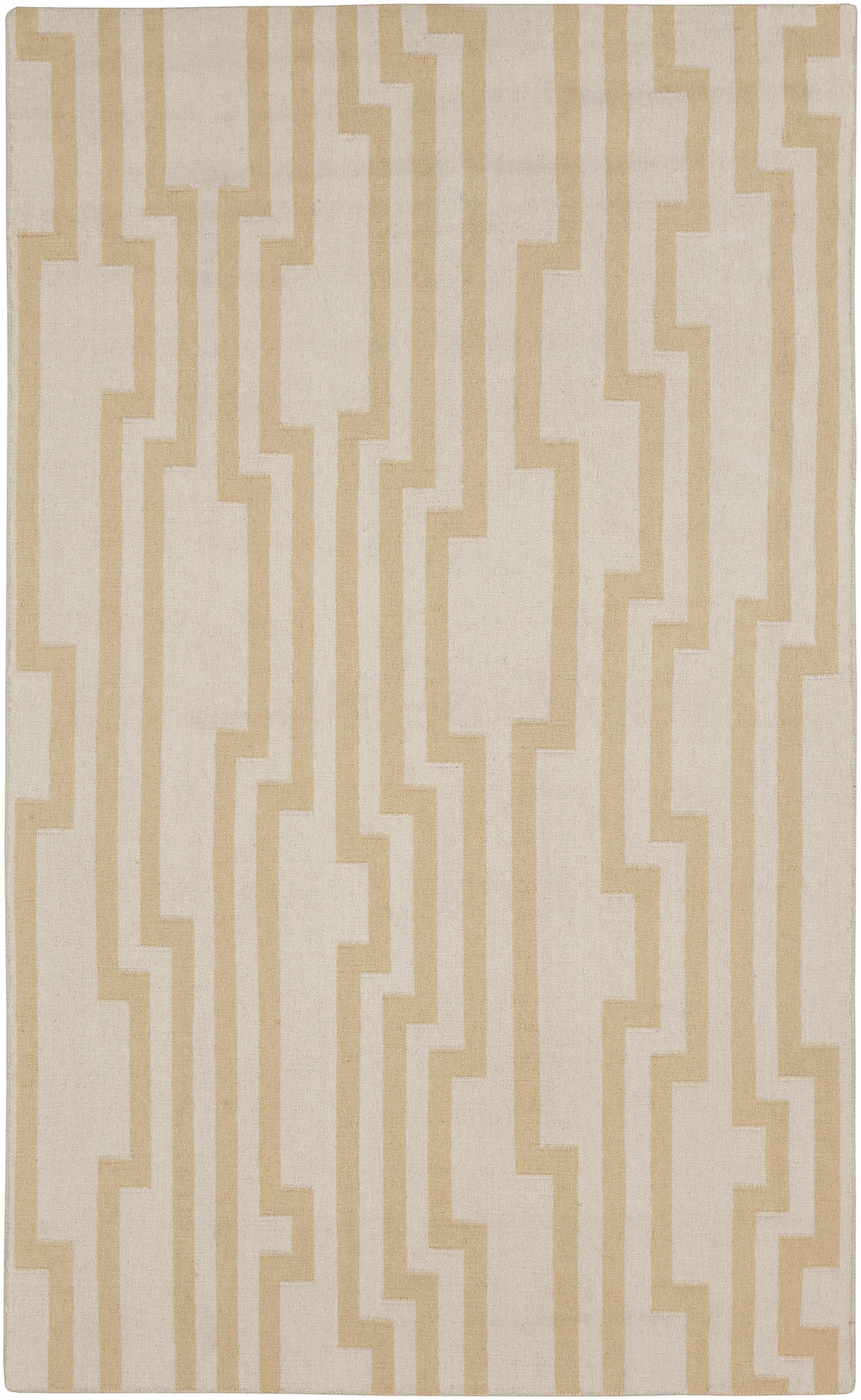 Tan Hand Woven 100% Wool Modern Rectangle Handmade rug, Indoor use only, no fringe, non-washable. runner also available