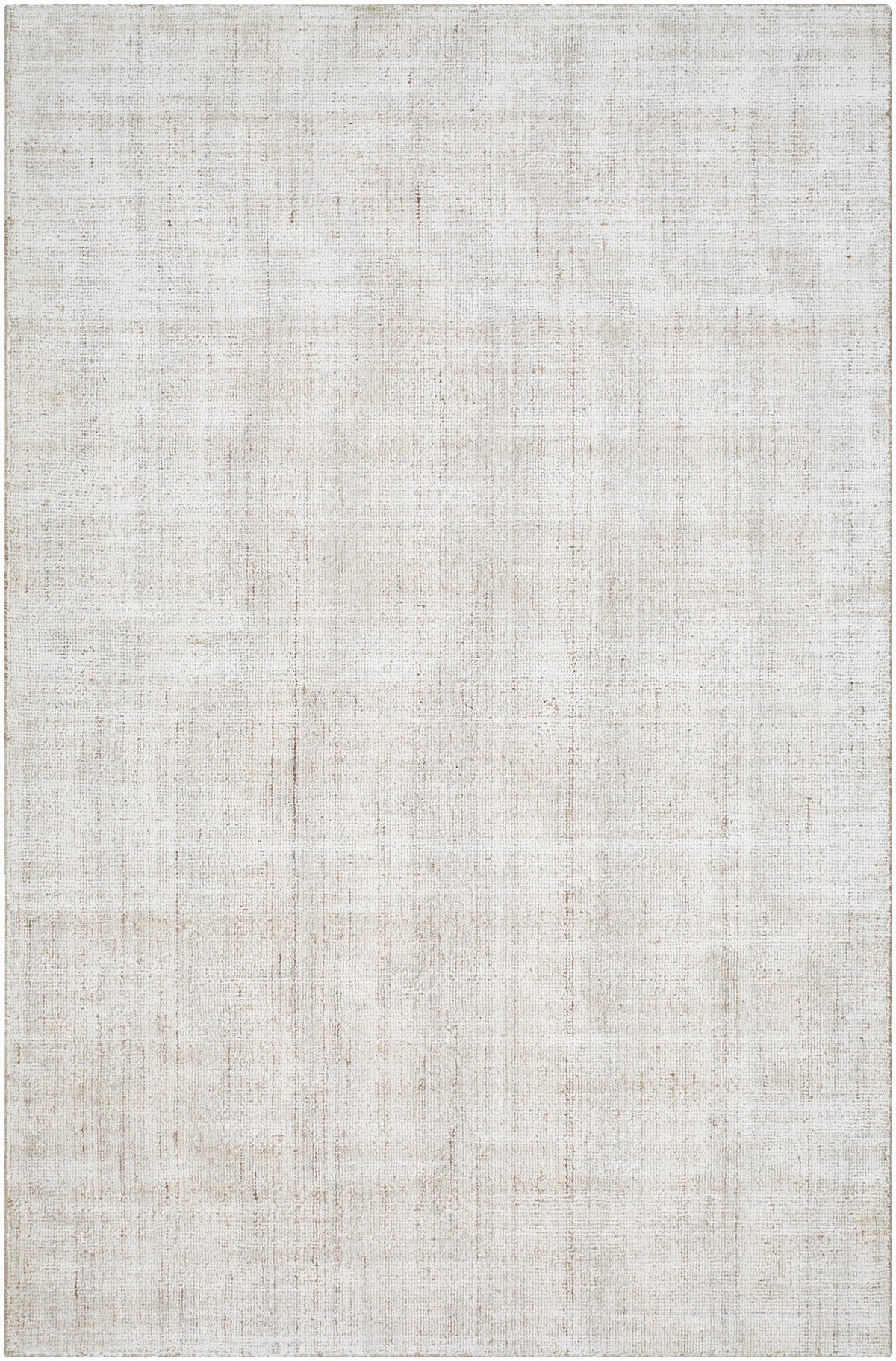 Cream Hand Loomed 60% Recycled PET Yarn, 40% Viscose Cottage Rectangle Handmade rug, Indoor use only, no fringe, non-washable.