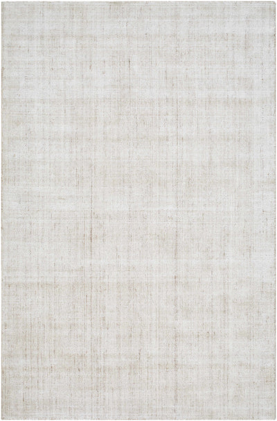 Cream Hand Loomed 60% Recycled PET Yarn, 40% Viscose Cottage Rectangle Handmade rug, Indoor use only, no fringe, non-washable.