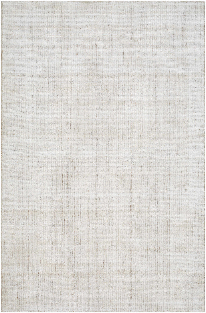 Cream Hand Loomed 60% Recycled PET Yarn, 40% Viscose Cottage Rectangle Handmade rug, Indoor use only, no fringe, non-washable.