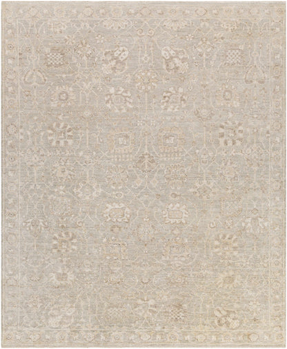 Dusty Sage Hand Knotted 100% Viscose Traditional Rectangle Handmade rug, Indoor use only, has fringe, non-washable.