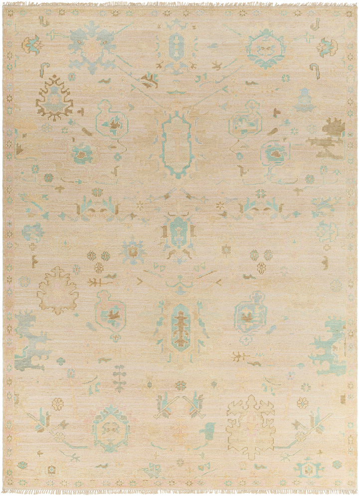 Brown Hand Knotted 100% Wool Traditional Rectangle Handmade rug, Indoor use only, has fringe, non-washable.