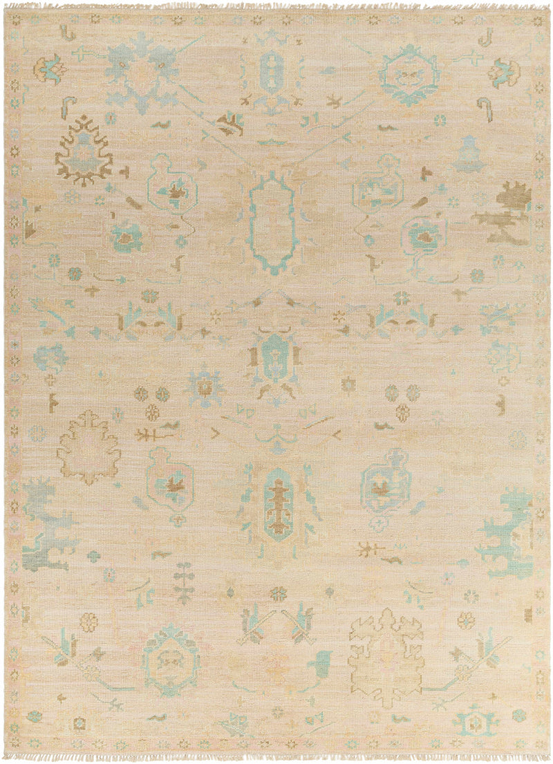 Brown Hand Knotted 100% Wool Traditional Rectangle Handmade rug, Indoor use only, has fringe, non-washable.