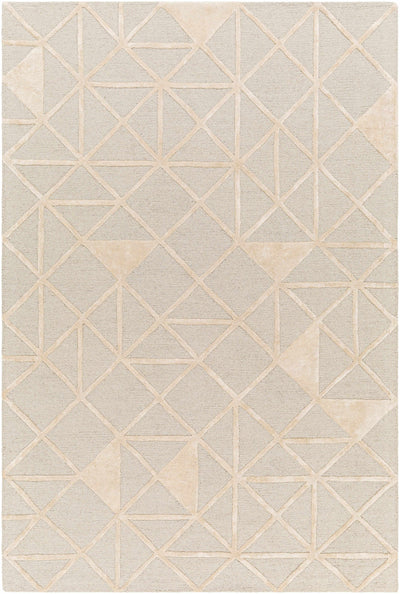 Pale Blue Hand Tufted 60% Wool, 40% Viscose Modern Rectangle Handmade rug, Indoor use only, no fringe, non-washable.