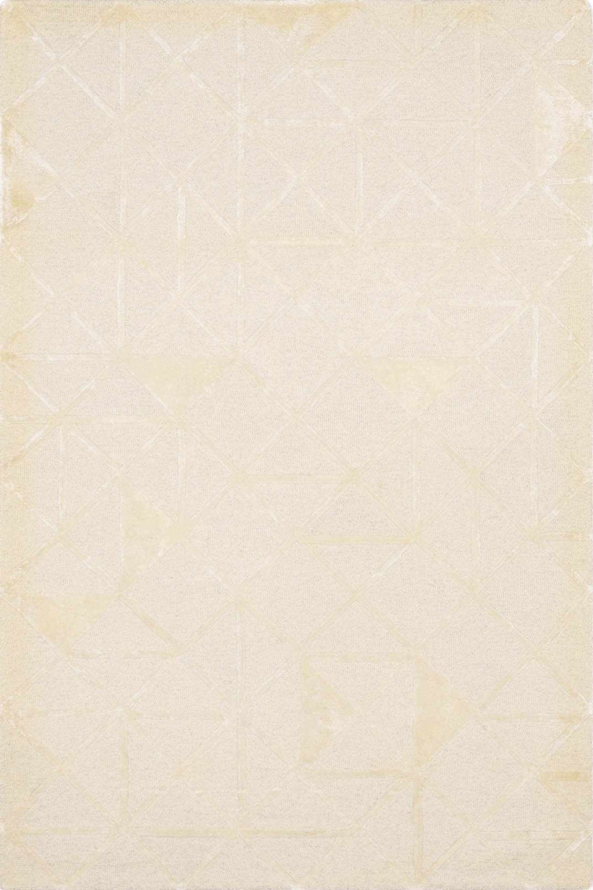 Beige Hand Tufted 60% Wool, 40% Viscose Modern Rectangle Handmade rug, Indoor use only, no fringe, non-washable.