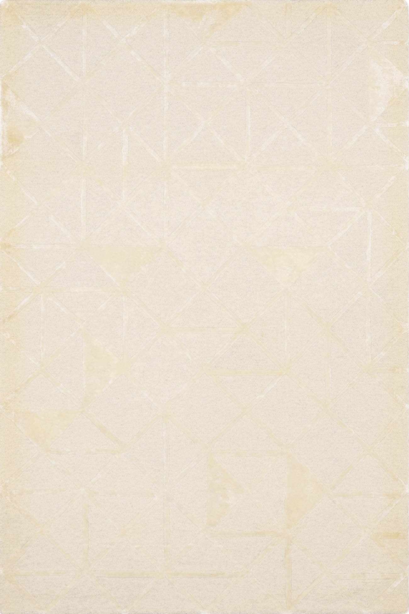 Beige Hand Tufted 60% Wool, 40% Viscose Modern Rectangle Handmade rug, Indoor use only, no fringe, non-washable.
