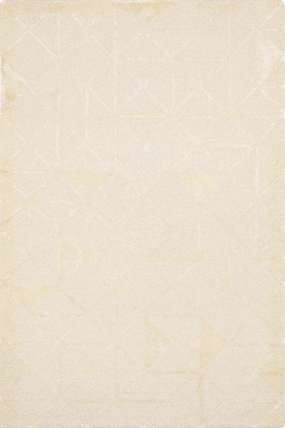 Beige Hand Tufted 60% Wool, 40% Viscose Modern Rectangle Handmade rug, Indoor use only, no fringe, non-washable.