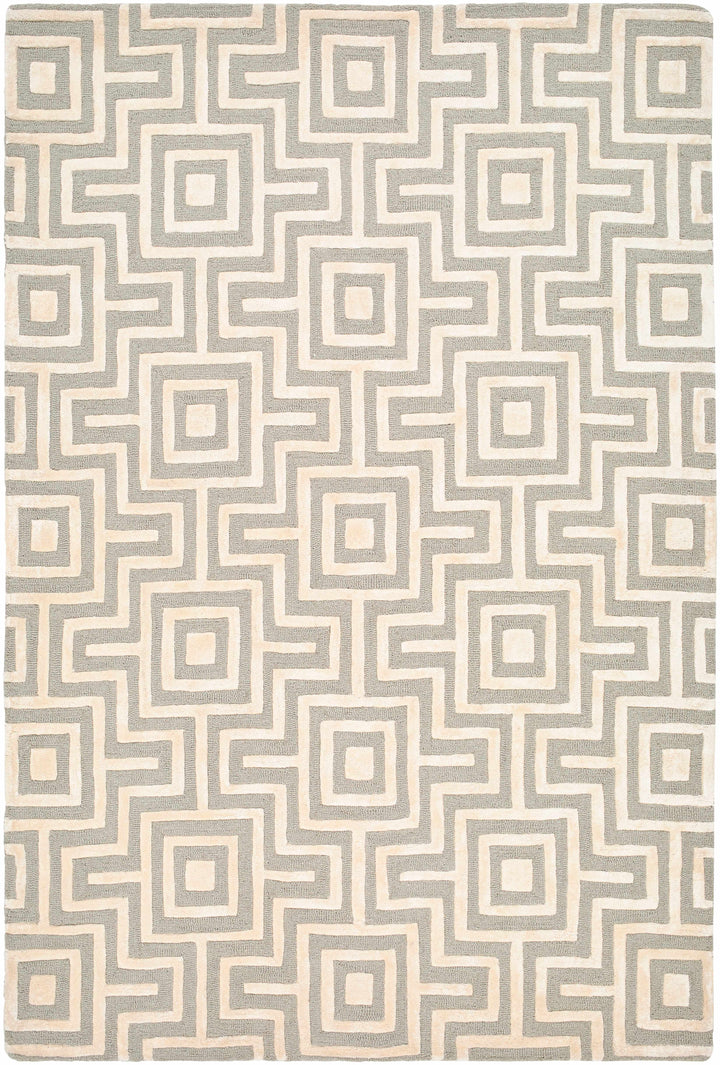 Beige Hand Tufted 60% Wool, 40% Viscose Modern Rectangle Handmade rug, Indoor use only, no fringe, non-washable.