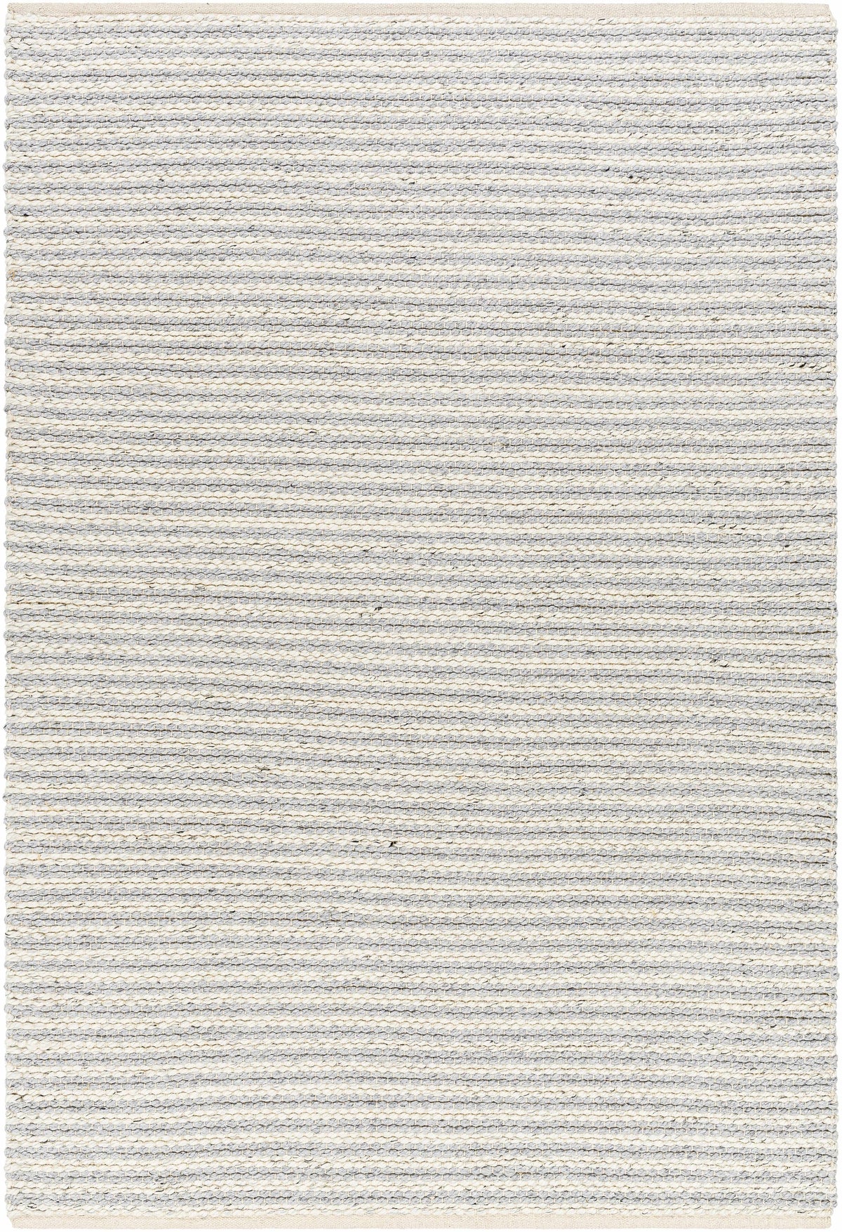 Light Blue Hand Woven 70% Polyester, 30% Cotton Cottage Rectangle Handmade rug, Indoor use only, no fringe, non-washable. runner also available