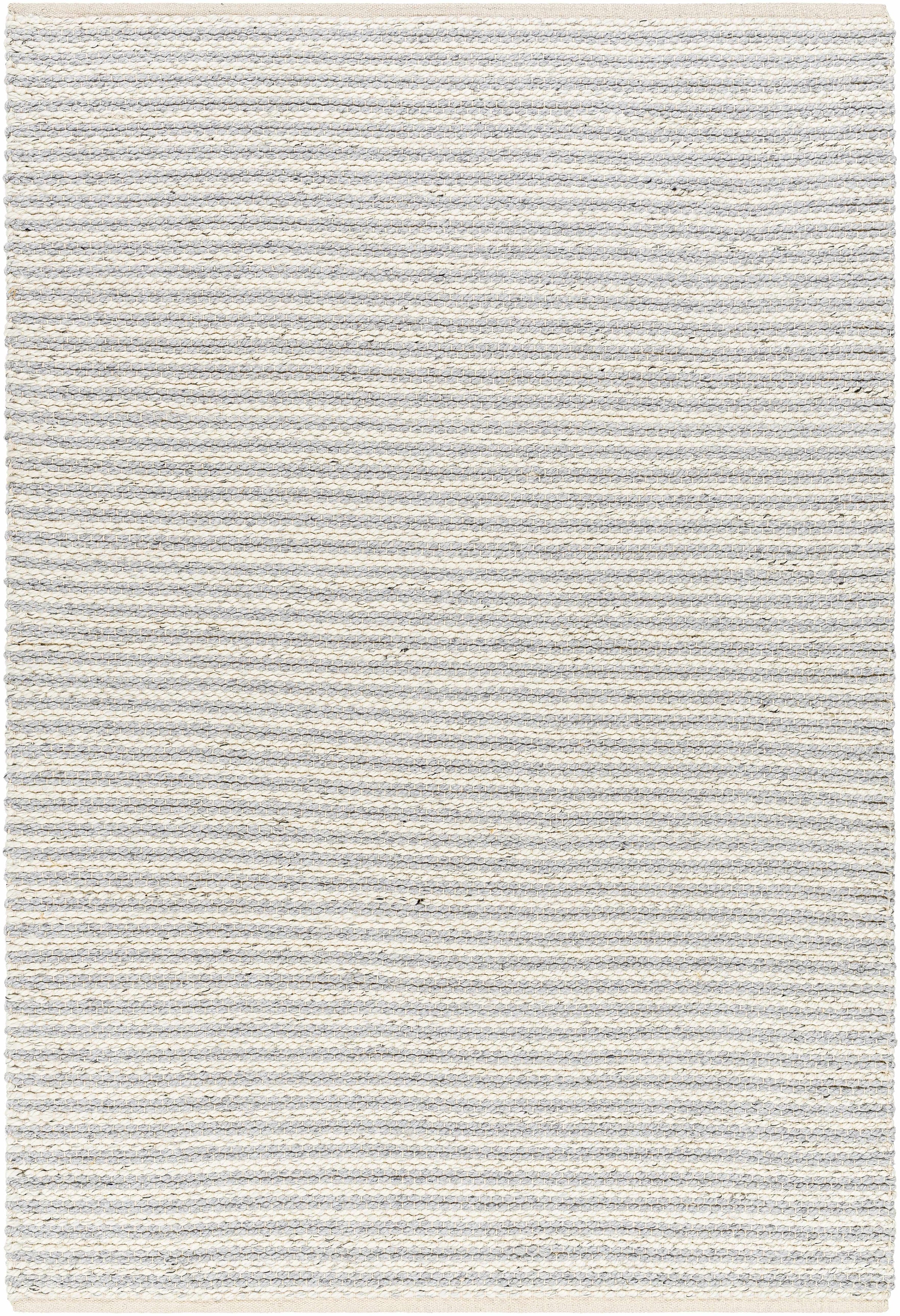 Light Blue Hand Woven 70% Polyester, 30% Cotton Cottage Rectangle Handmade rug, Indoor use only, no fringe, non-washable. runner also available