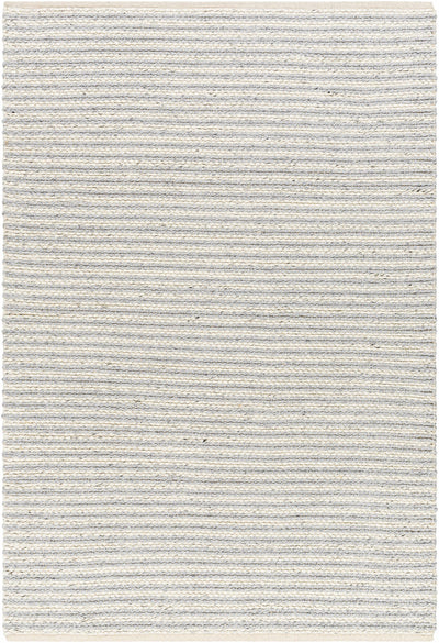 Light Blue Hand Woven 70% Polyester, 30% Cotton Cottage Rectangle Handmade rug, Indoor use only, no fringe, non-washable. runner also available
