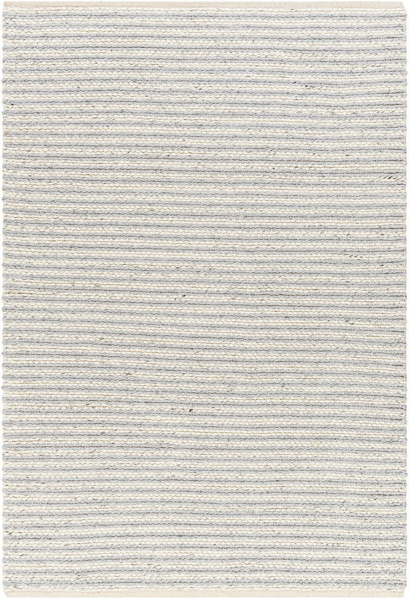 Light Blue Hand Woven 70% Polyester, 30% Cotton Cottage Rectangle Handmade rug, Indoor use only, no fringe, non-washable. runner also available