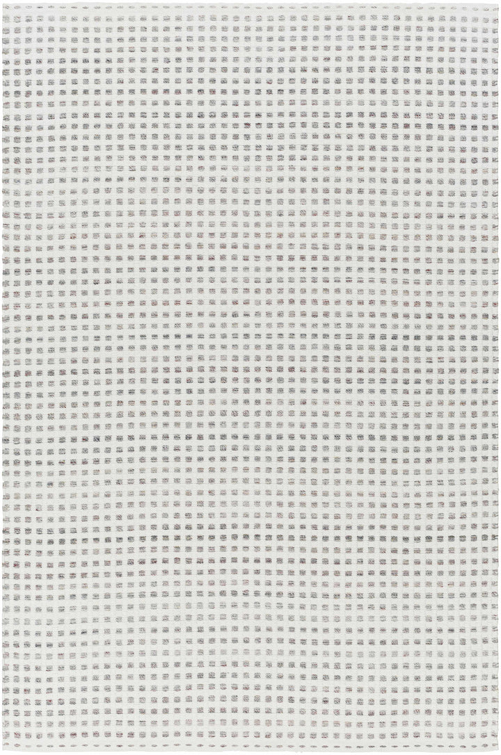 White Hand Woven 100% Recycled PET Yarn Cottage Rectangle Handmade rug, Indoor use only, no fringe, non-washable. runner also available
