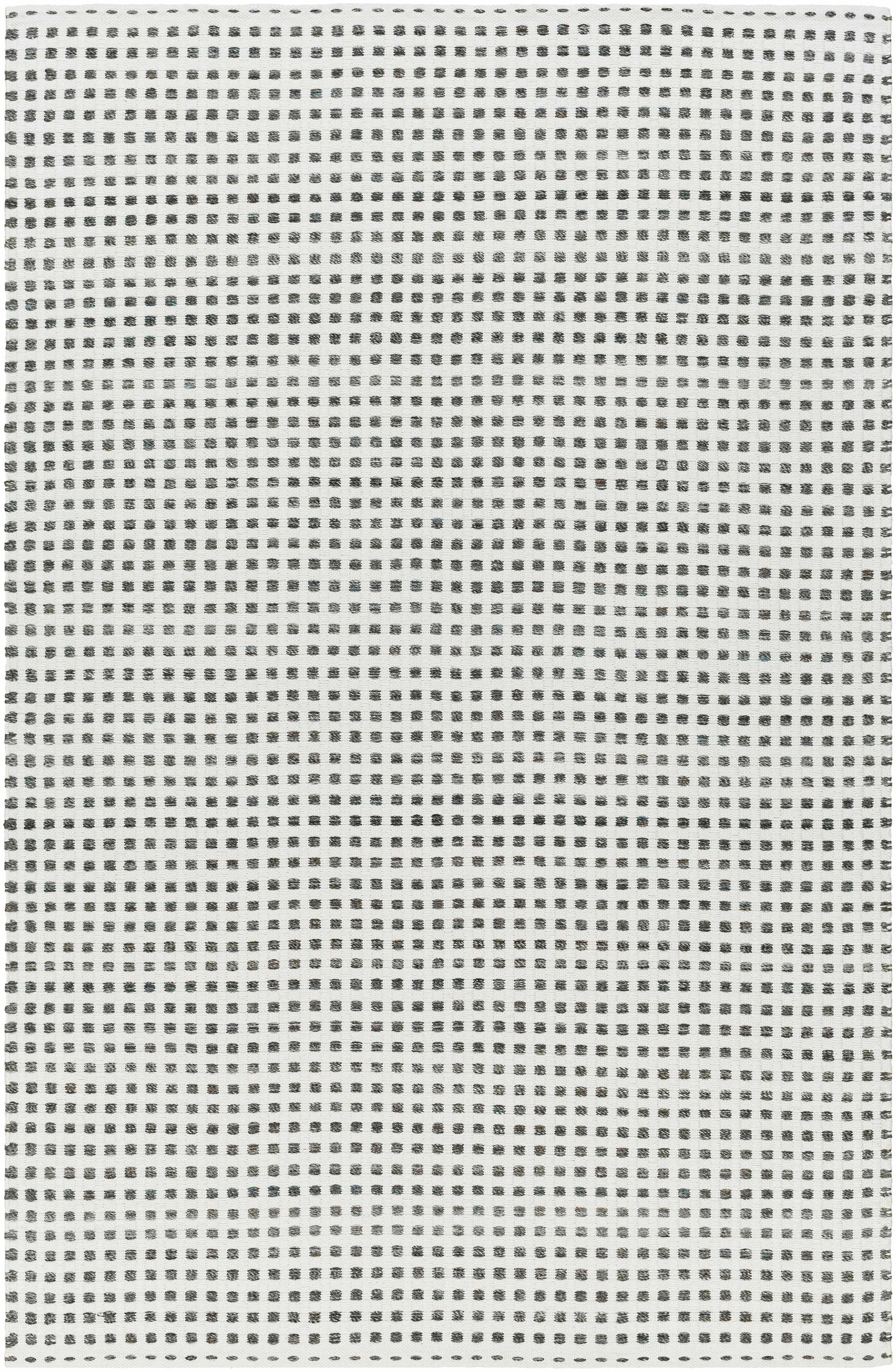 White Hand Woven 100% Recycled PET Yarn Cottage Rectangle Handmade rug, Indoor use only, no fringe, non-washable. runner also available
