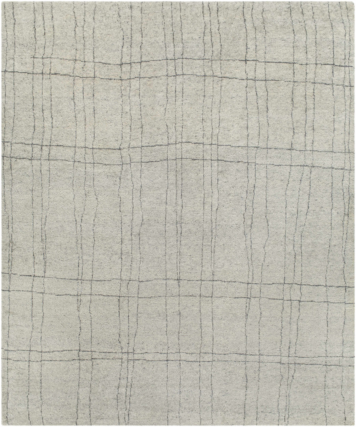Medium Gray Hand Knotted 70% Wool, 30% Viscose Modern Rectangle Handmade rug, Indoor use only, no fringe, non-washable. runner also available