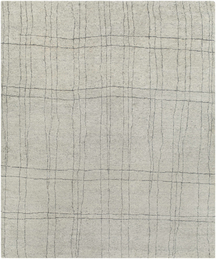 Medium Gray Hand Knotted 70% Wool, 30% Viscose Modern Rectangle Handmade rug, Indoor use only, no fringe, non-washable. runner also available