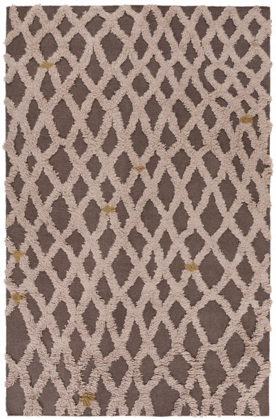 Dark Brown Hand Woven 100% Wool Modern Rectangle Handmade rug, Indoor use only, no fringe, non-washable. runner also available