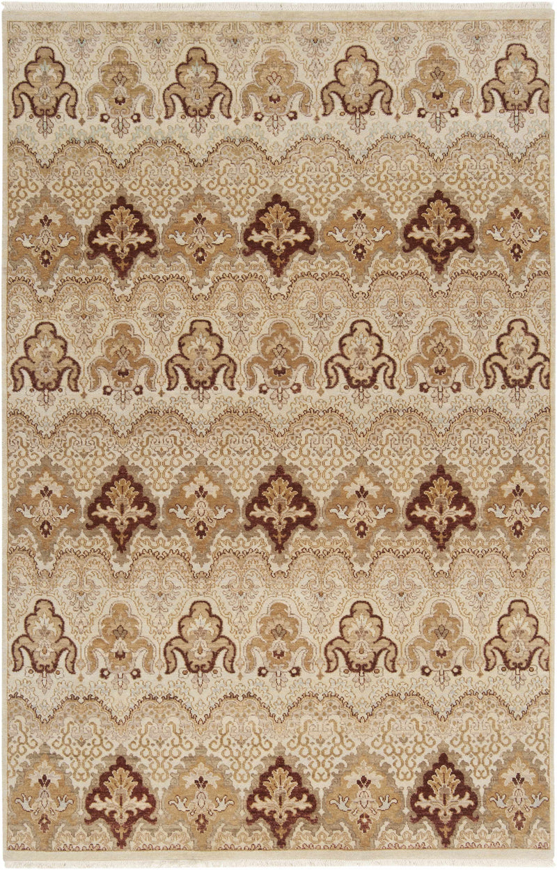 Seafoam Hand Knotted 100% NZ Wool Traditional Rectangle Handmade rug, Indoor use only, has fringe, non-washable.
