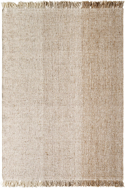 Tan Hand Woven 100% Wool Cottage Rectangle Handmade rug, Indoor use only, no fringe, non-washable.