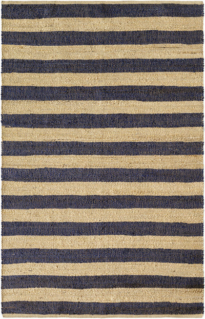 Navy Hand Woven 100% Jute Cottage Rectangle Handmade rug, Indoor use only, no fringe, non-washable. runner also available
