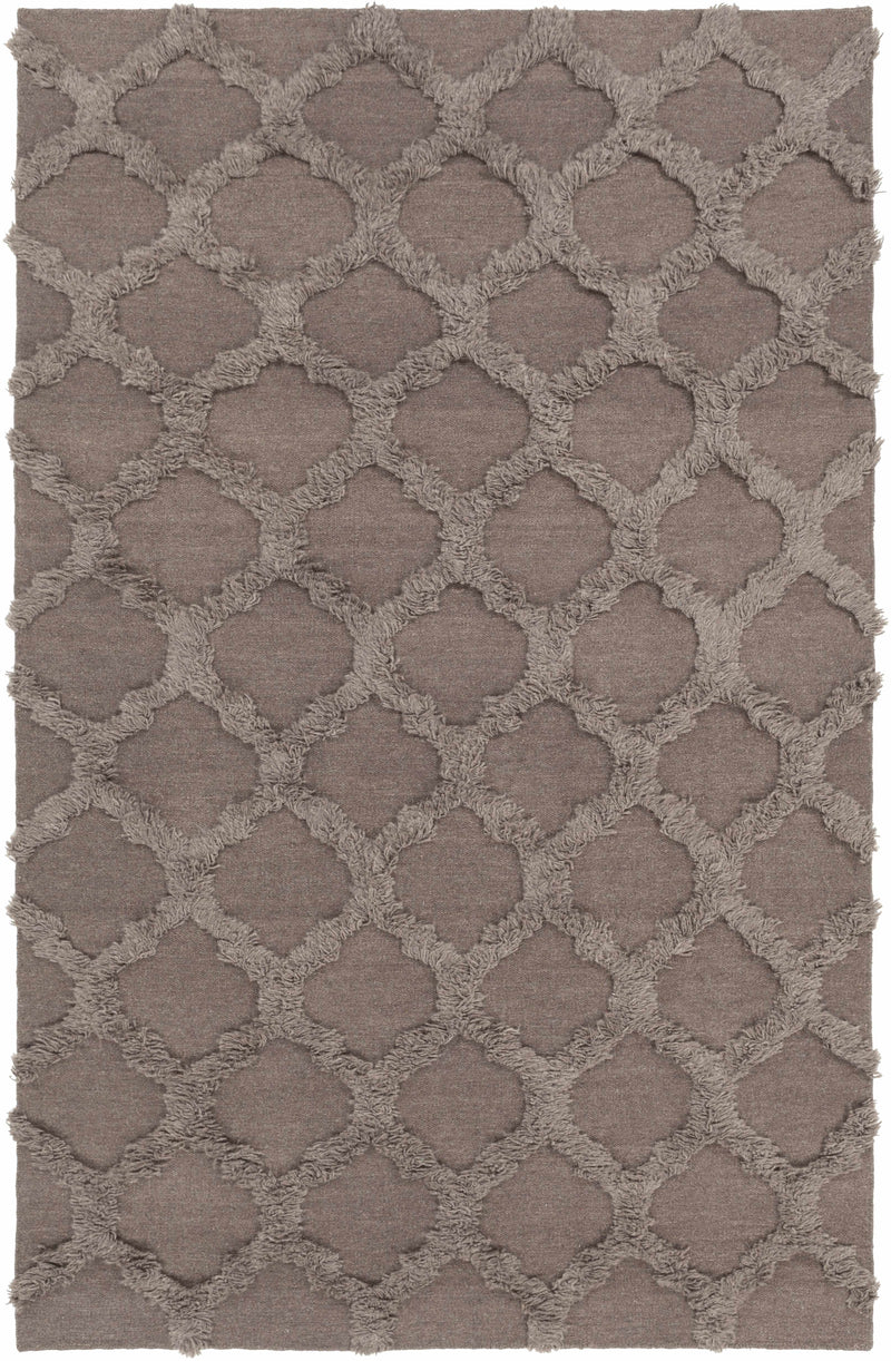 Charcoal Hand Woven 100% Wool Modern Rectangle Handmade rug, Indoor use only, no fringe, non-washable. runner also available