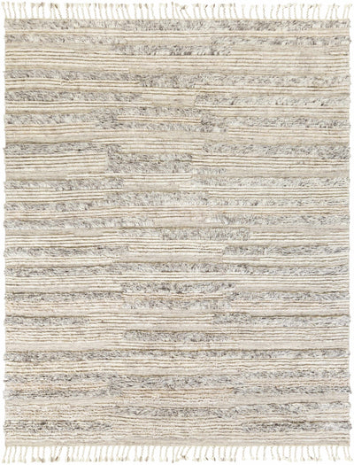 Gray Hand Knotted 100% Wool Global Rectangle Handmade rug, Indoor use only, has fringe, non-washable.