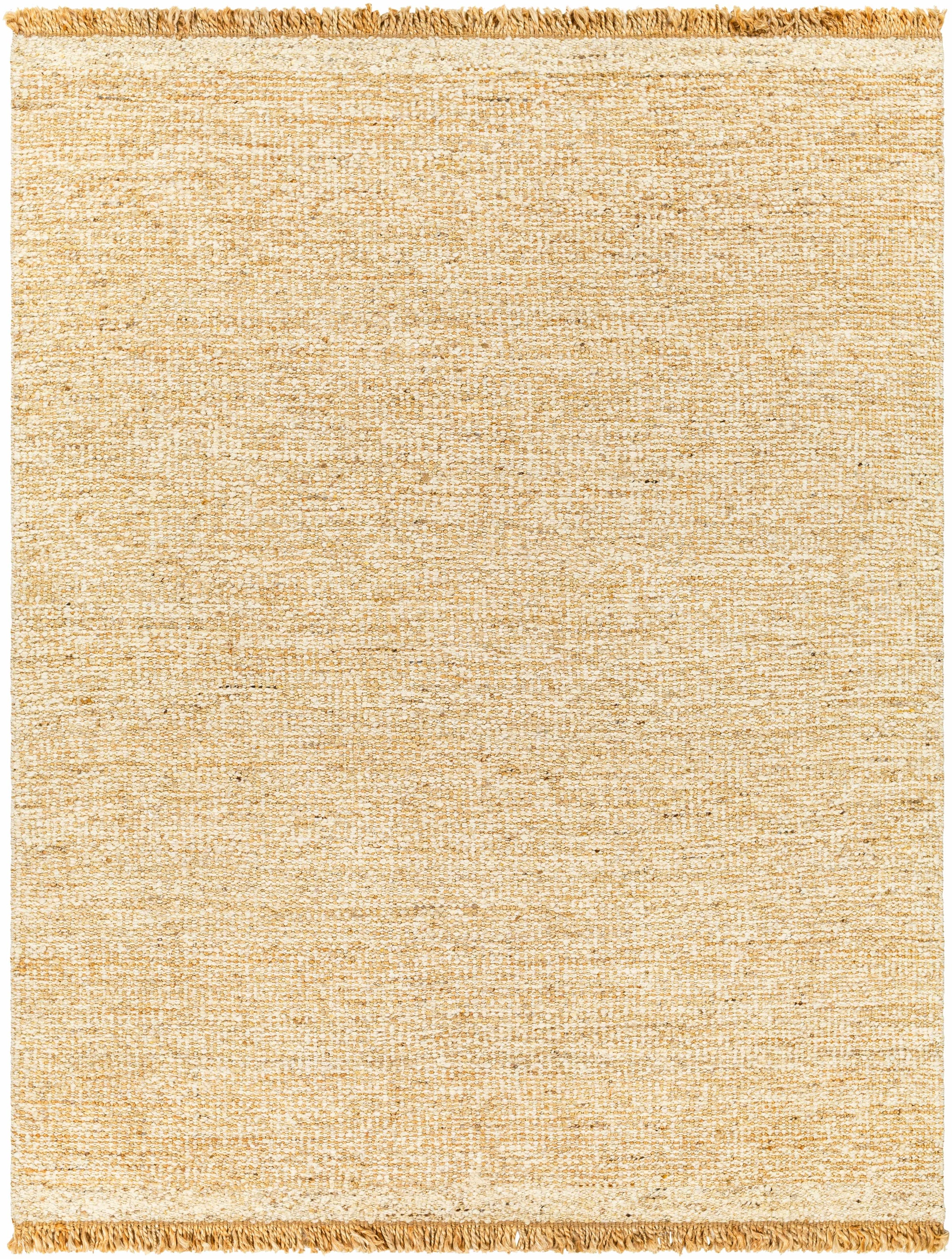 Black Hand Woven 55% Jute, 45% Wool Cottage Rectangle Handmade rug, Indoor use only, has fringe, non-washable. runner also available