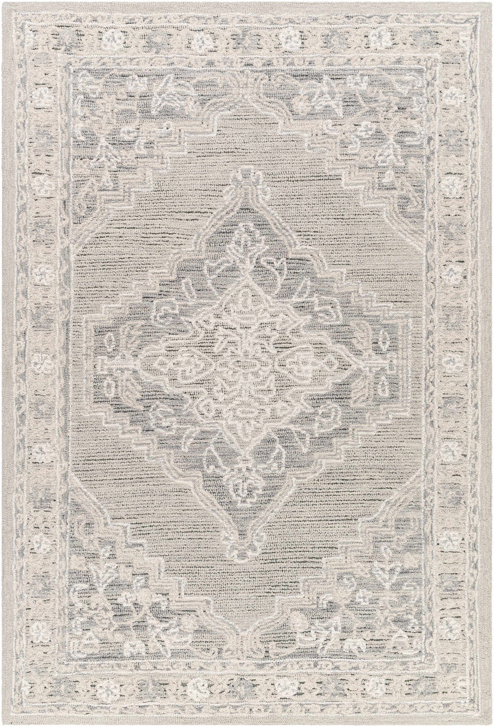 Light Sage Hand Tufted 80% Wool, 20% Cotton Traditional Rectangle Handmade rug, Indoor use only, no fringe, non-washable.