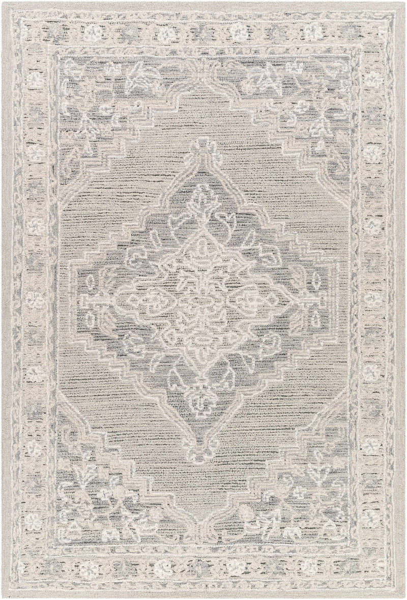 Light Sage Hand Tufted 80% Wool, 20% Cotton Traditional Rectangle Handmade rug, Indoor use only, no fringe, non-washable.
