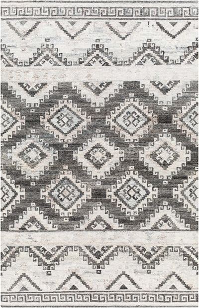Black Hand Woven 100% Recycled PET Yarn Rustic Rectangle Handmade rug, Indoor use only, no fringe, non-washable. runner also available