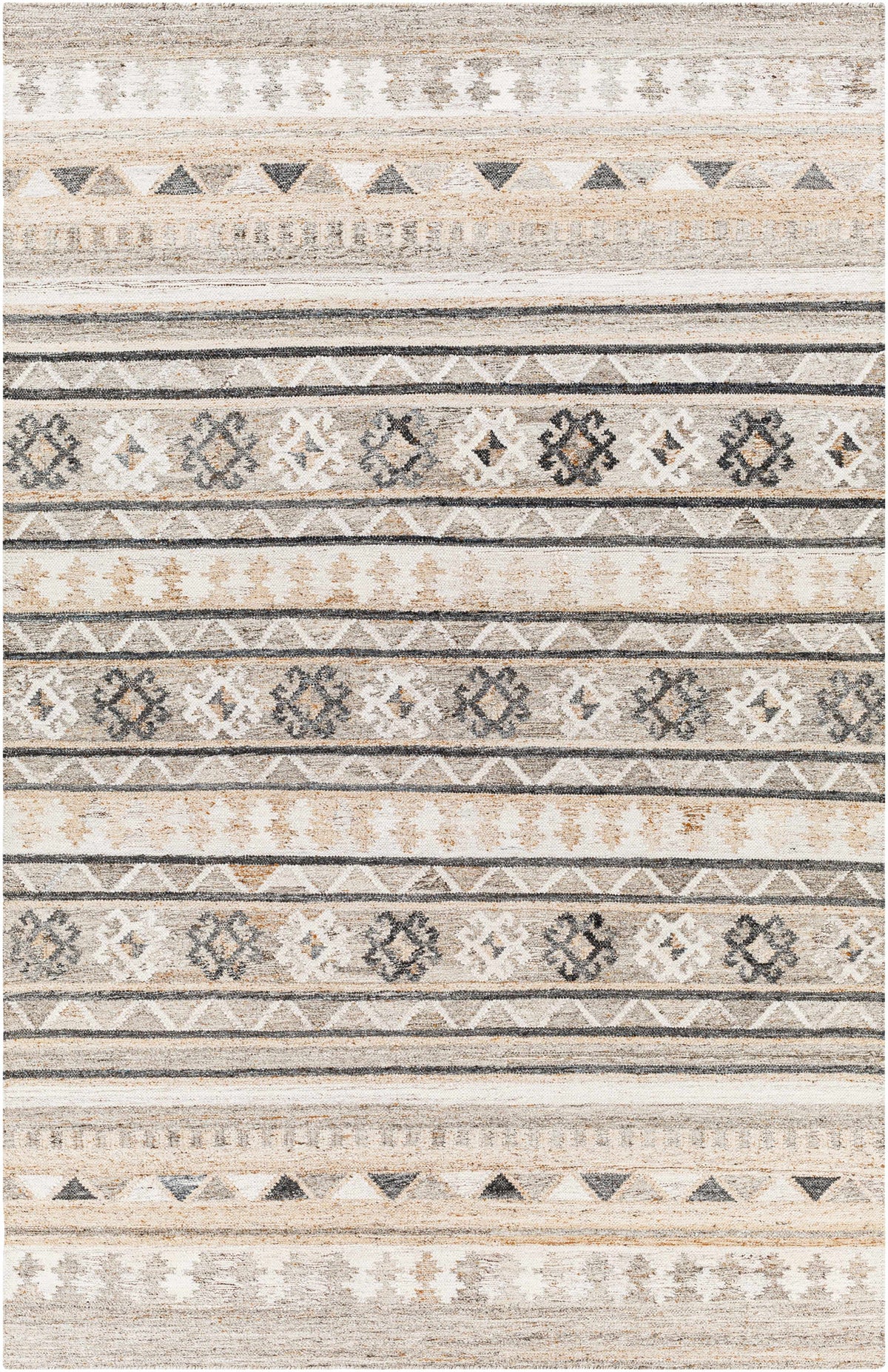 Medium Gray Hand Woven 100% Recycled PET Yarn Rustic Rectangle Handmade rug, Indoor use only, no fringe, non-washable. runner also available