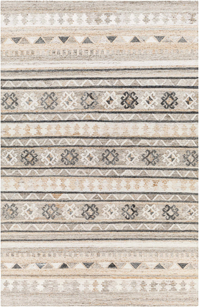 Medium Gray Hand Woven 100% Recycled PET Yarn Rustic Rectangle Handmade rug, Indoor use only, no fringe, non-washable. runner also available