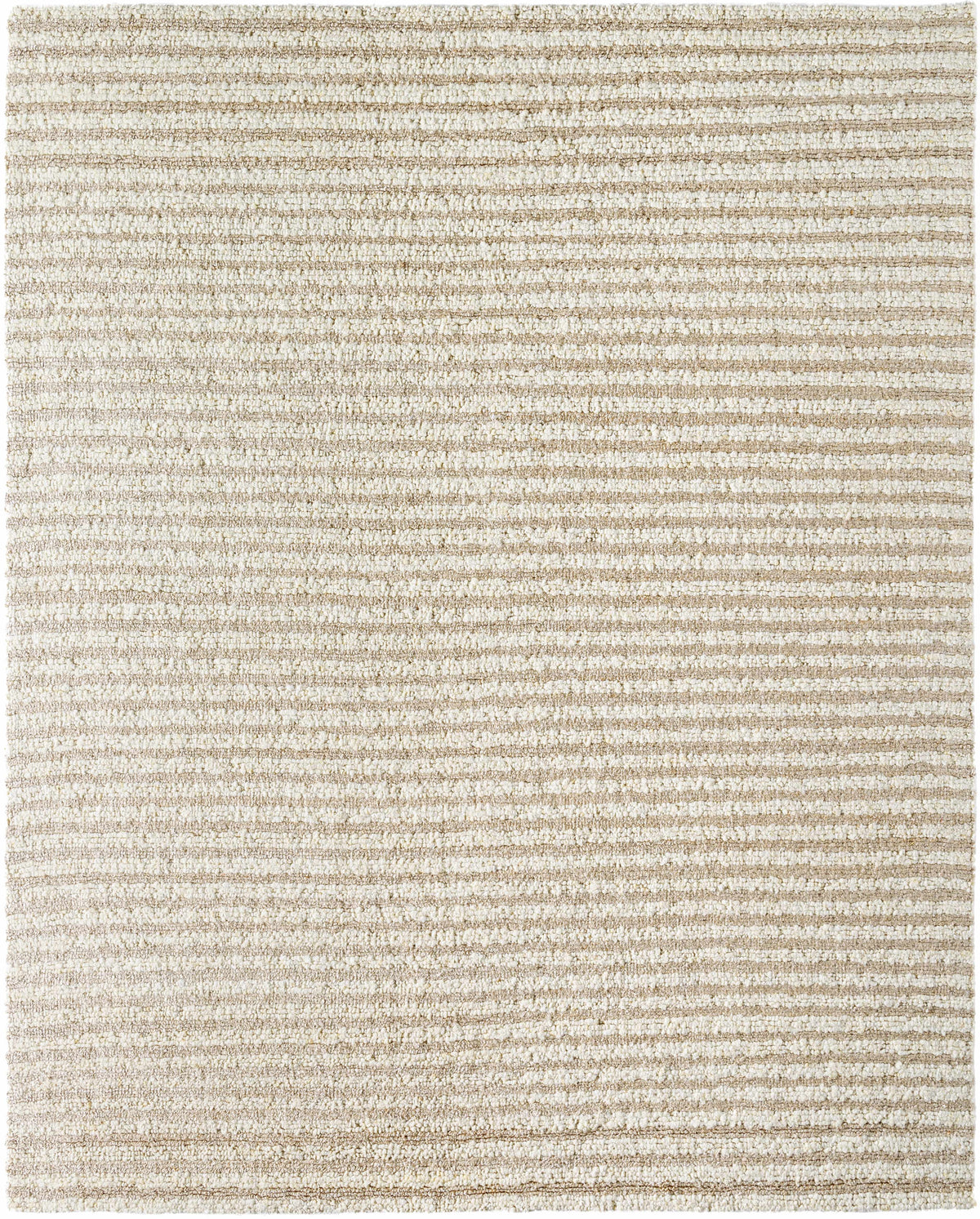 Beige Hand Woven 60% Wool, 40% Rayon Cottage Rectangle Handmade rug, Indoor use only, no fringe, non-washable.