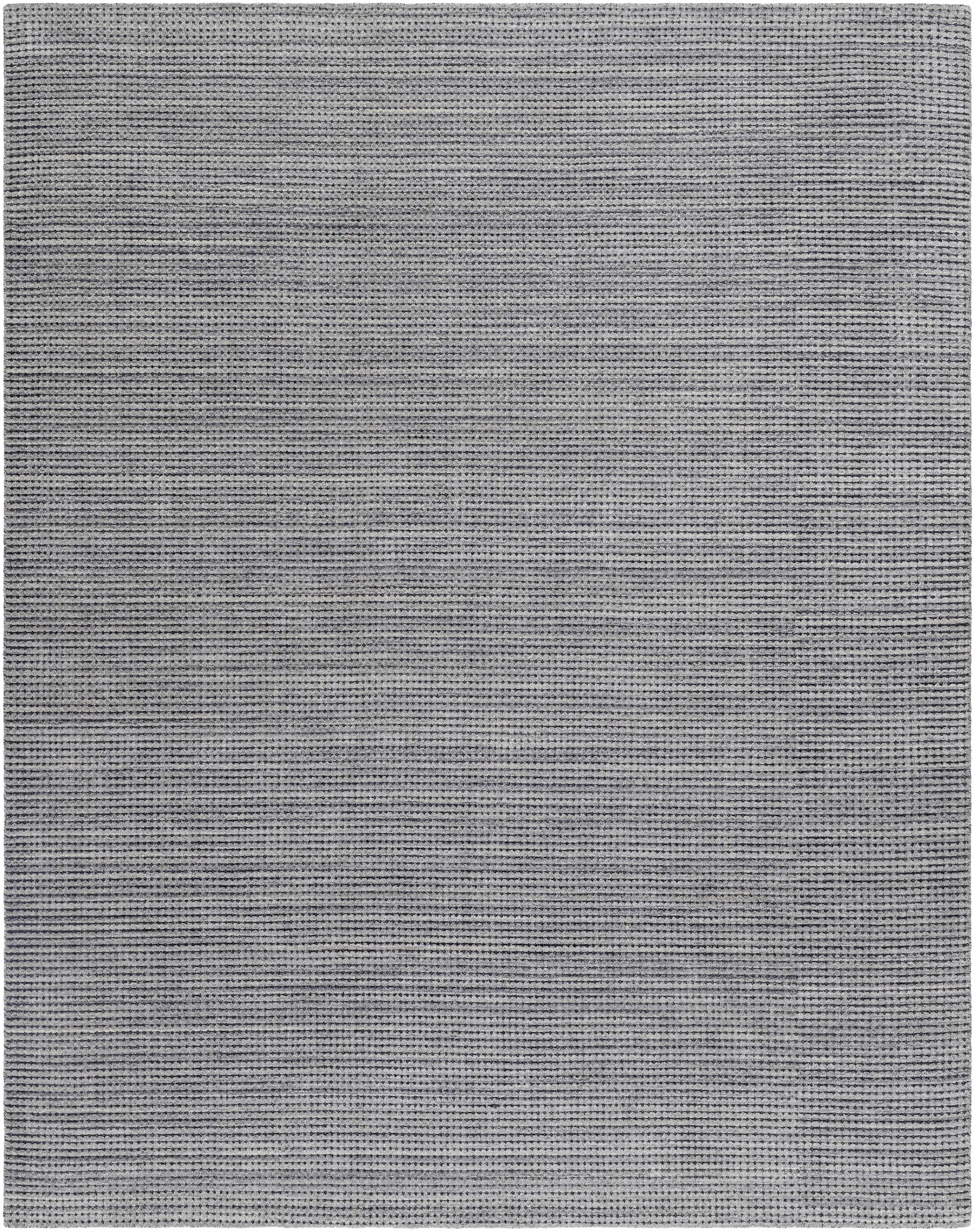 Medium Gray Hand Loomed 70% Wool, 30% Nylon Modern Rectangle Handmade rug, Indoor use only, no fringe, non-washable. runner also available