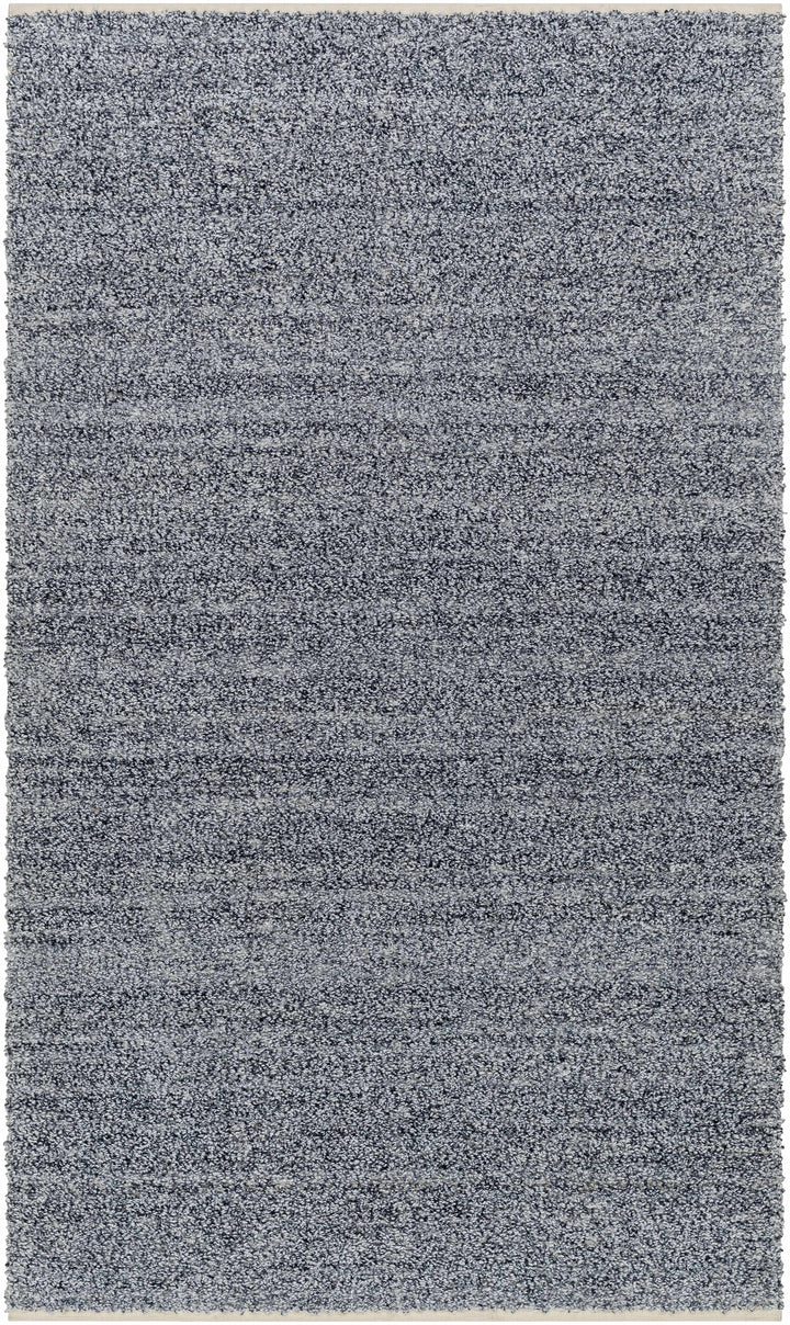 Dark Blue Hand Woven 100% Recycled PET Yarn Modern Rectangle Handmade rug, Indoor use only, no fringe, non-washable. runner also available