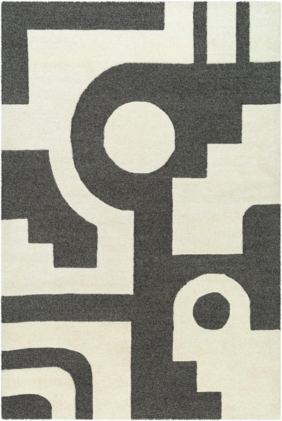 White Hand Tufted 100% Wool Modern Rectangle Handmade rug, Indoor use only, no fringe, non-washable.