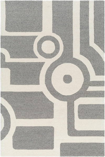 Beige Hand Tufted 100% Wool Modern Rectangle Handmade rug, Indoor use only, no fringe, non-washable.