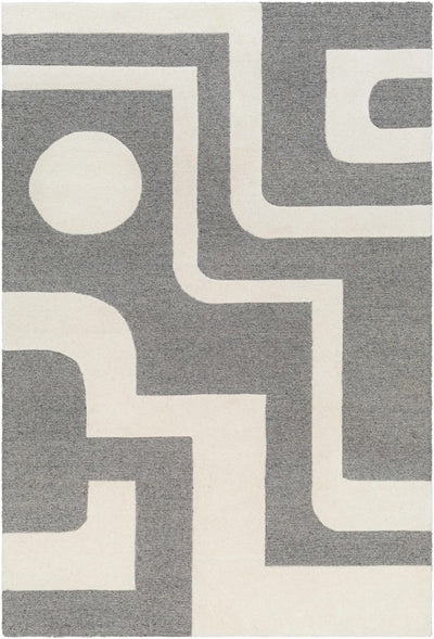 Beige Hand Tufted 100% Wool Modern Rectangle Handmade rug, Indoor use only, no fringe, non-washable.