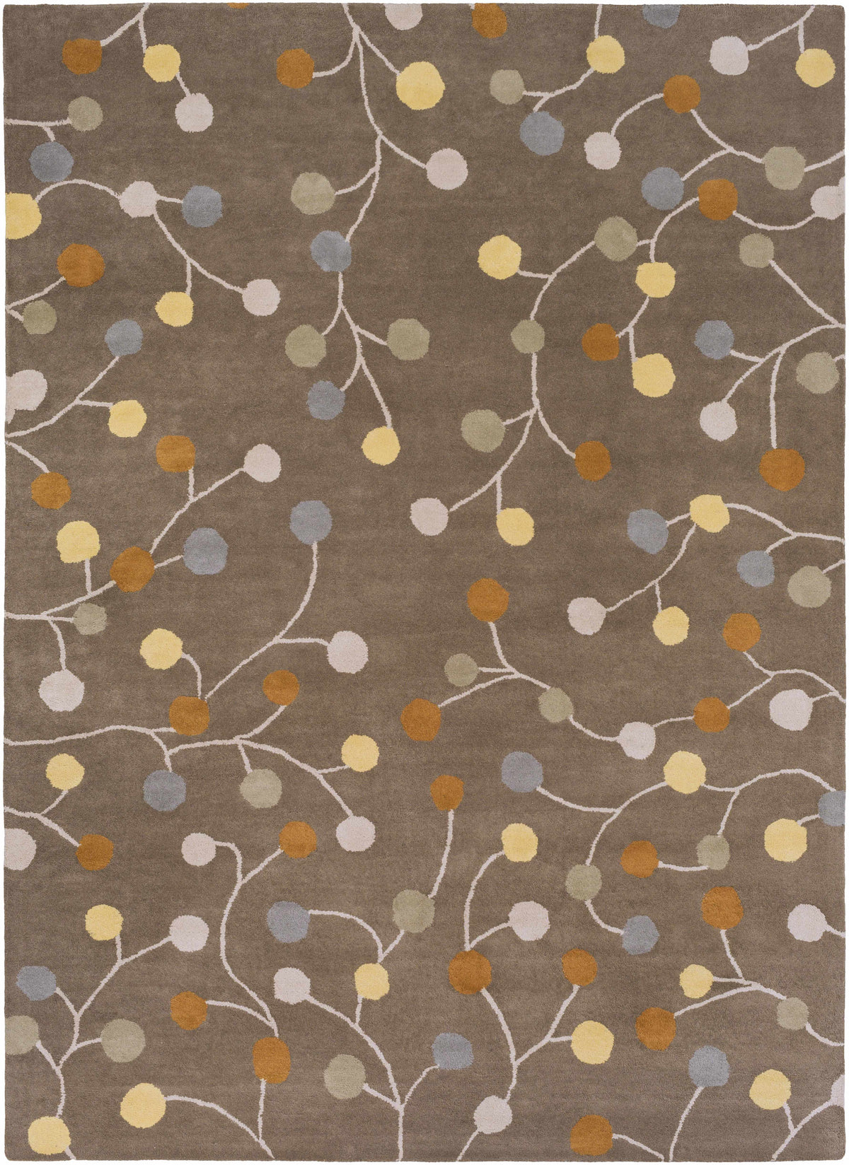 Medium Gray Hand Tufted 100% Wool Modern Rectangle Handmade rug, Indoor use only, no fringe, non-washable. round, square also available