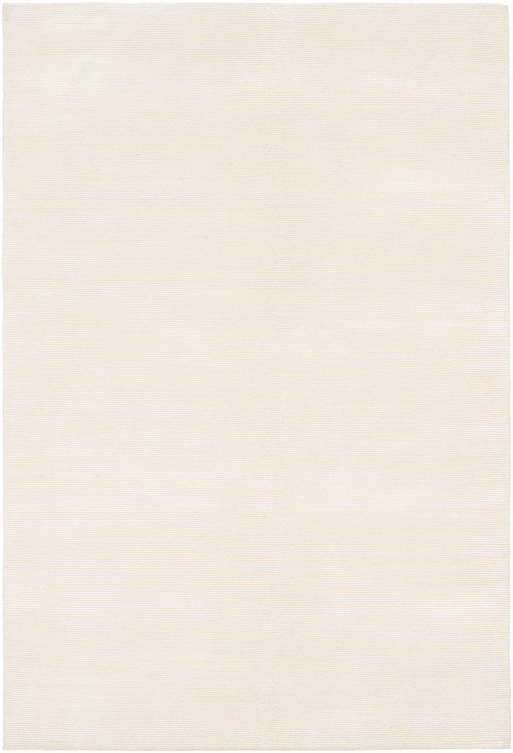 Cream Hand Knotted 60% Viscose, 40% NZ Wool Cottage Rectangle Handmade rug, Indoor use only, no fringe, non-washable.