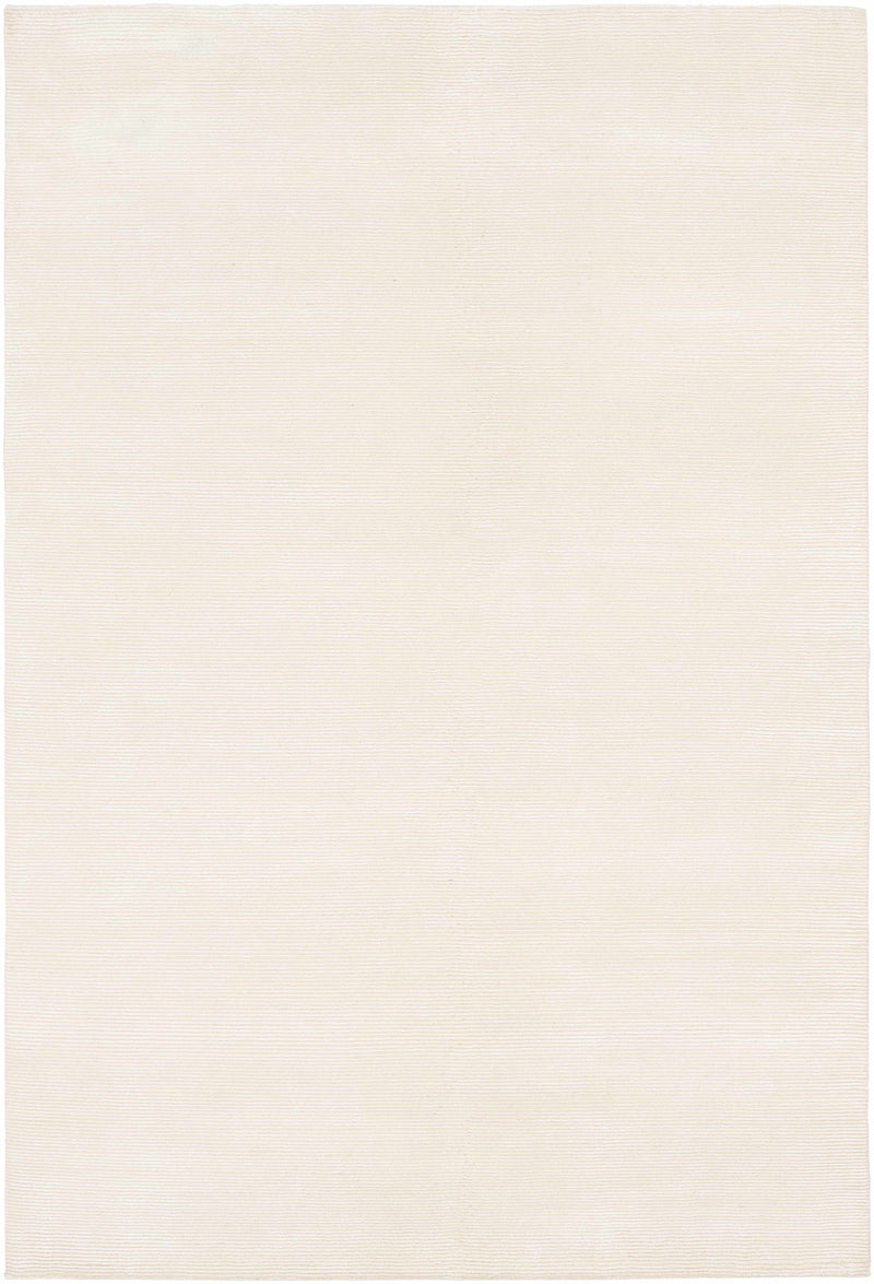 Cream Hand Knotted 60% Viscose, 40% NZ Wool Cottage Rectangle Handmade rug, Indoor use only, no fringe, non-washable.
