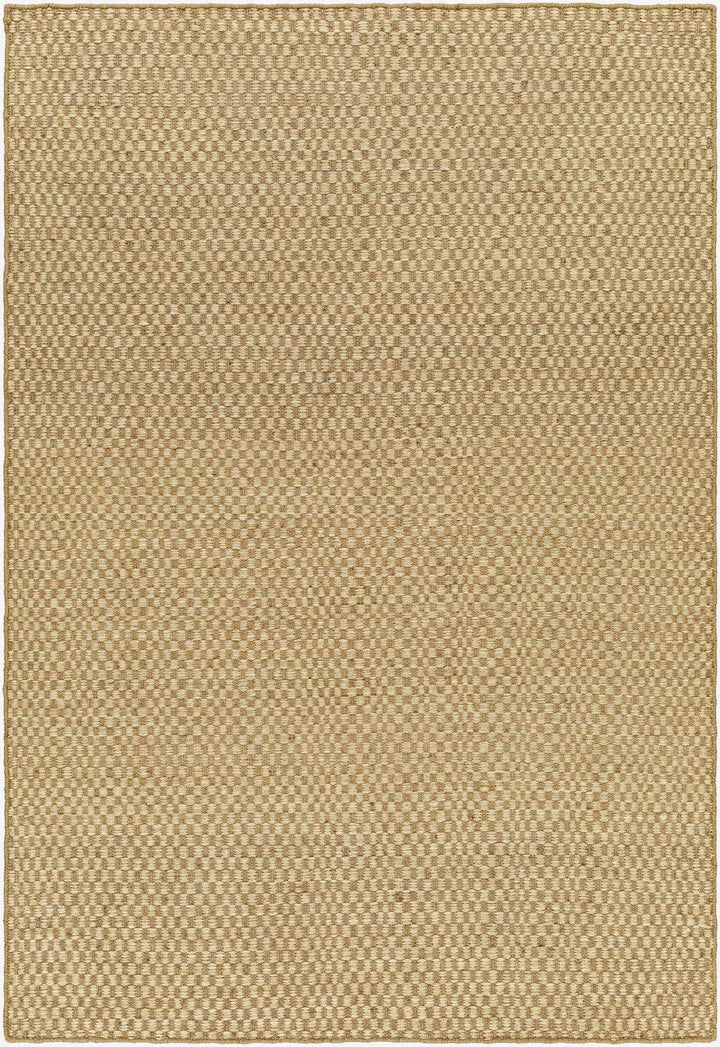Tan Hand Woven 50% Wool, 50% Jute Cottage Rectangle Handmade rug, Indoor use only, no fringe, non-washable. runner also available
