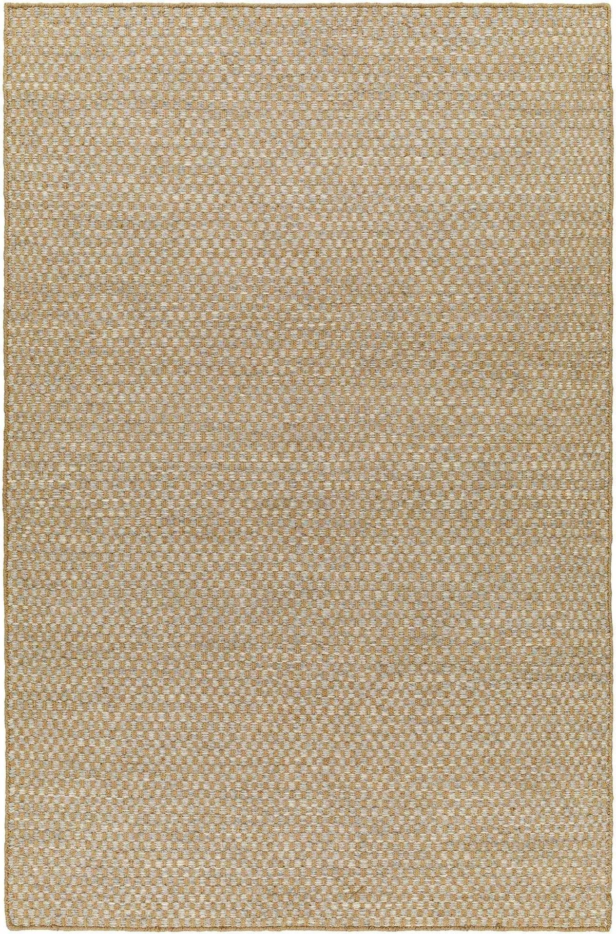 Tan Hand Woven 50% Wool, 50% Jute Cottage Rectangle Handmade rug, Indoor use only, no fringe, non-washable.