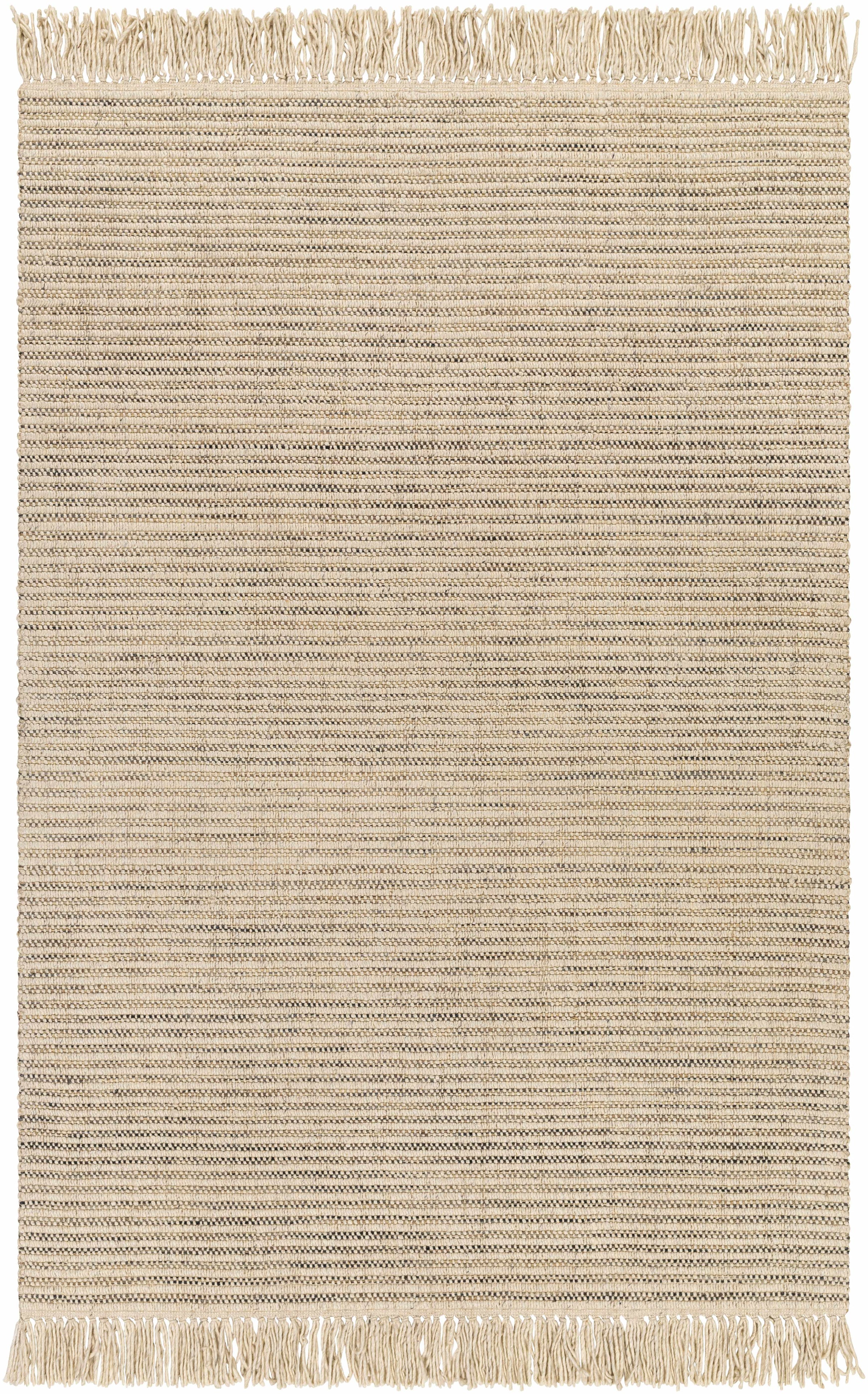 Olive Hand Loomed 55% Wool, 35% Polyester, 10% Jute Cottage Rectangle Handmade rug, Indoor use only, has fringe, non-washable.