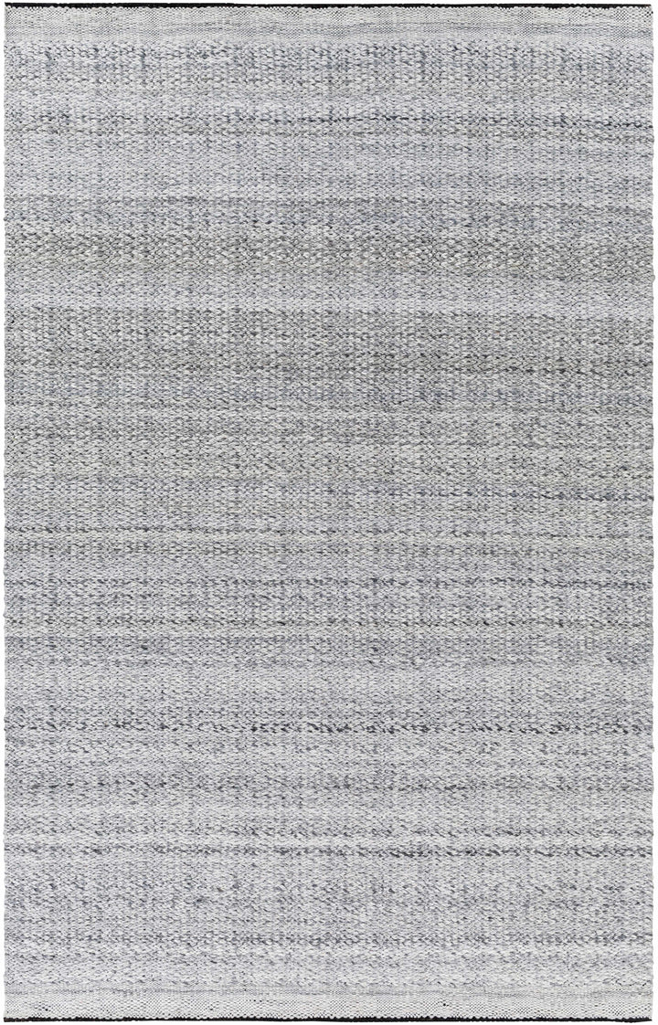 Black Hand Woven 100% Recycled PET Yarn Cottage Rectangle Handmade rug, Indoor use only, no fringe, non-washable. runner also available